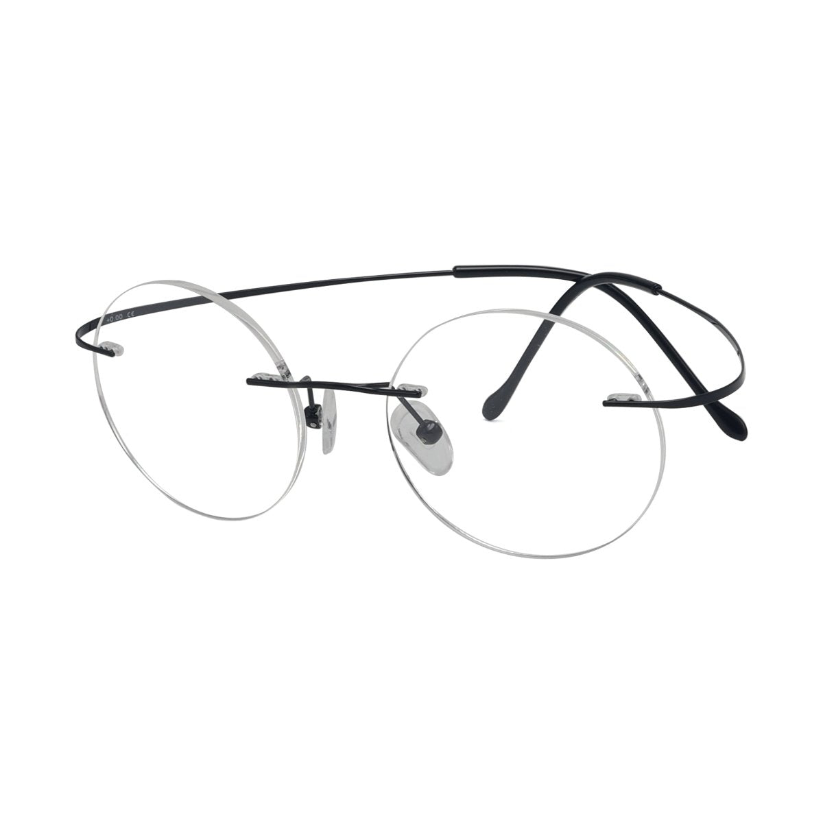 Titanium Rimless Round Reading Glasses Circle Readers R15026