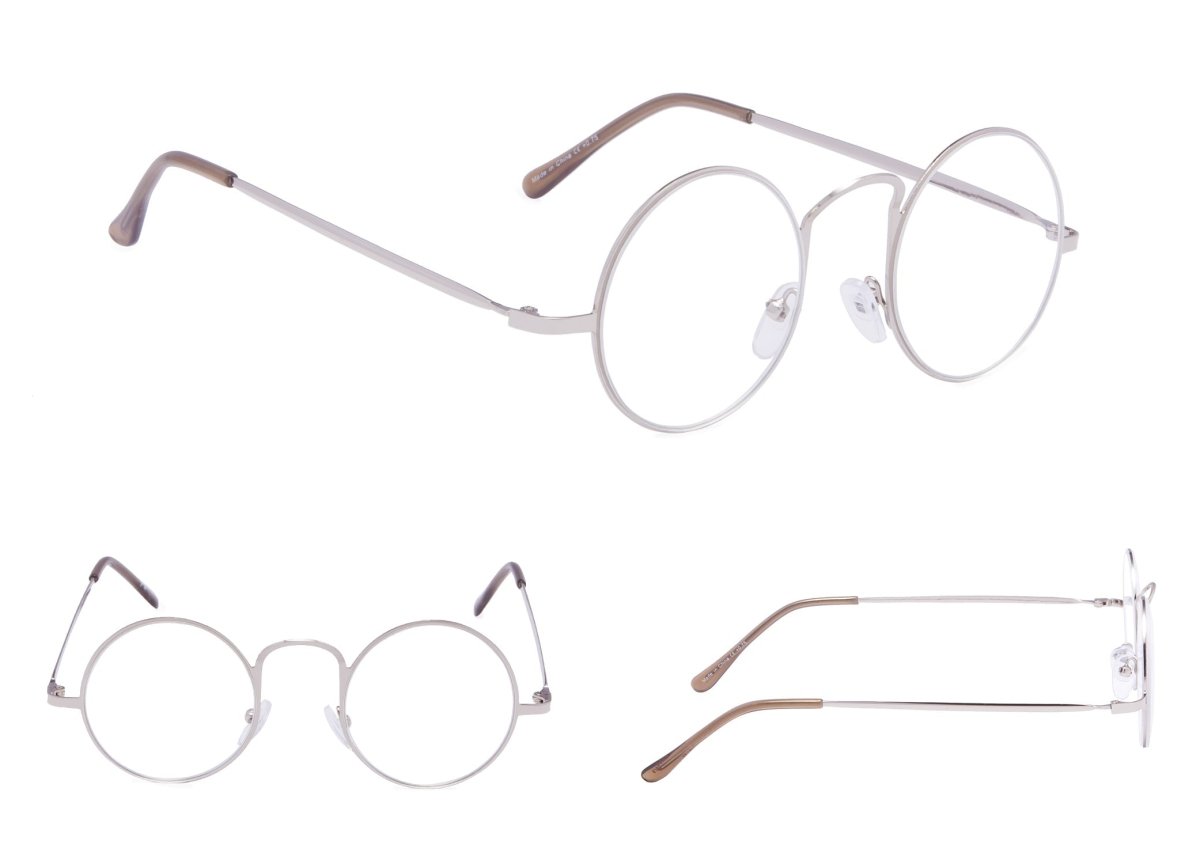 Lightweight Metal Reading Glasses Round R15025