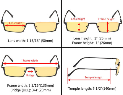 Computer Reading Glasses Dimension