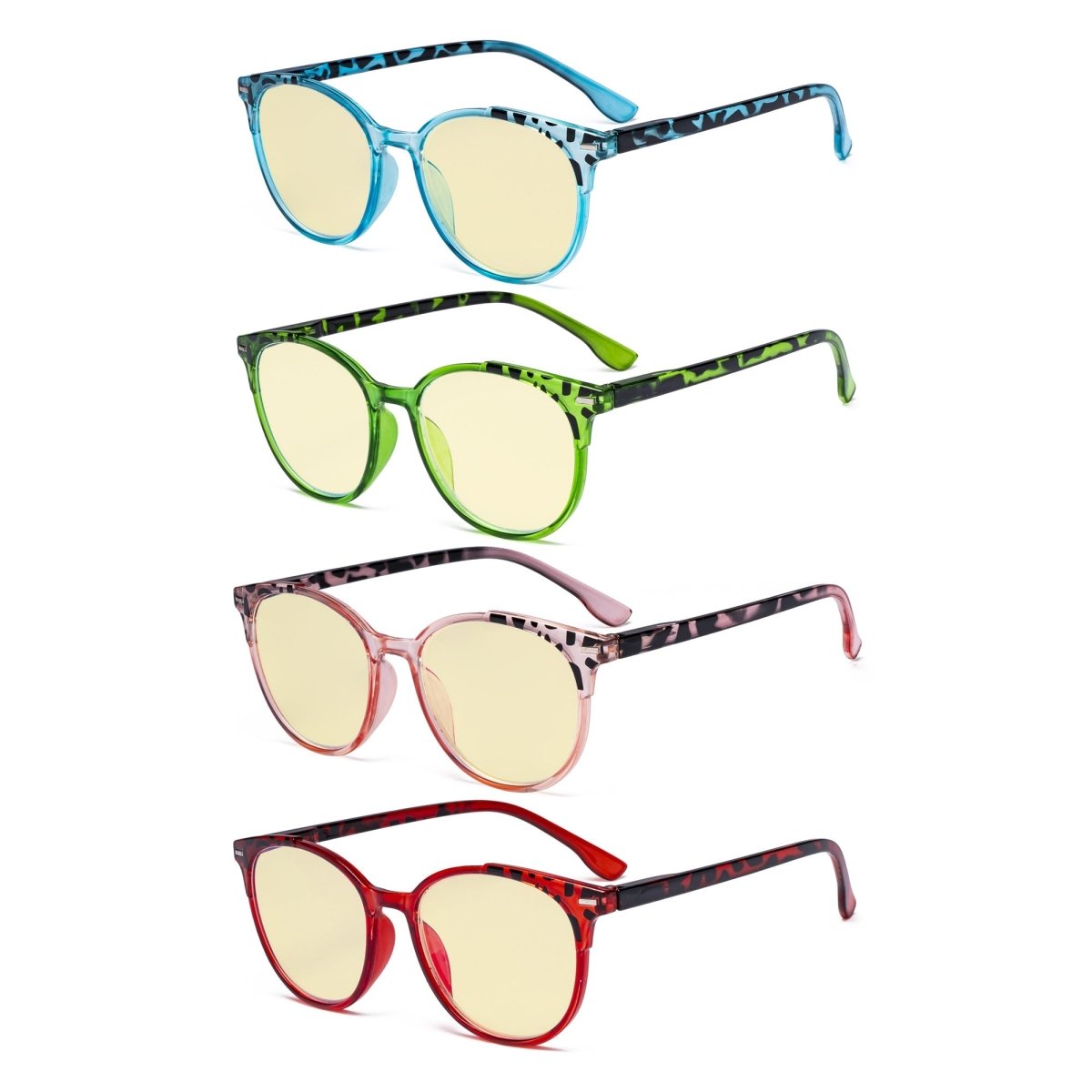 4 Pack Stylish Blue Light Blocking Readers Women TM9002Deyekeeper.com