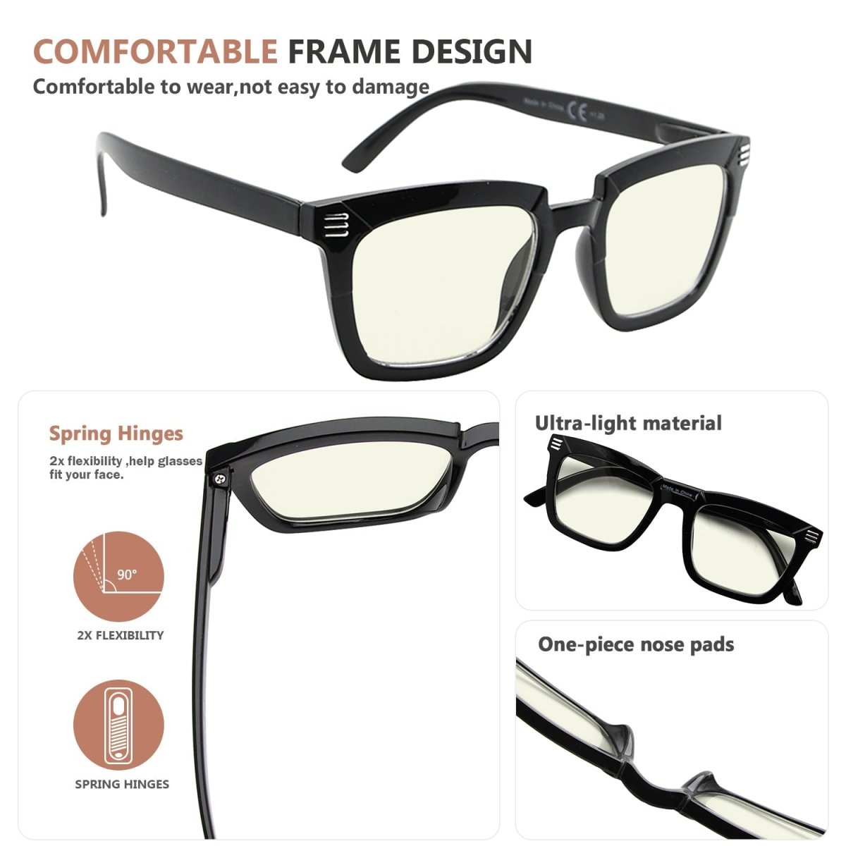 Square Computer Reading Glasses UV2109