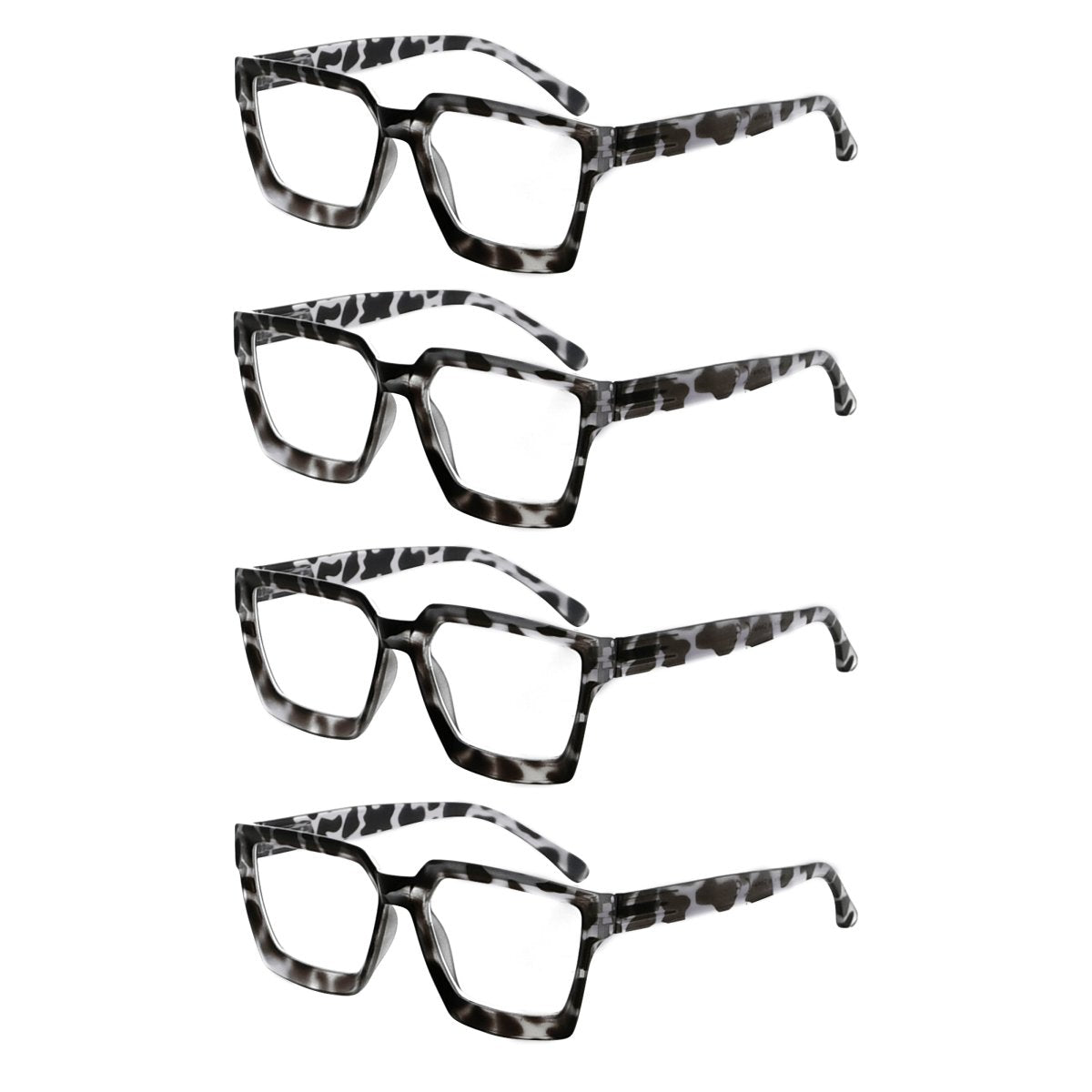 Large Frame Reading Glasses Grey Tortoise R2003