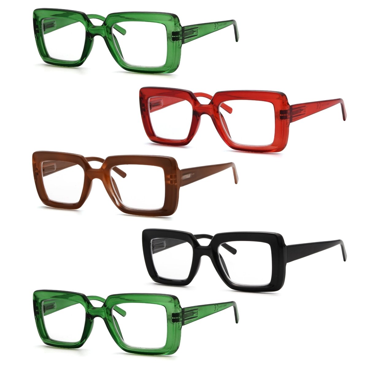 5 Pack Funky Reading Glasses Trendy Readers R2101eyekeeper.com