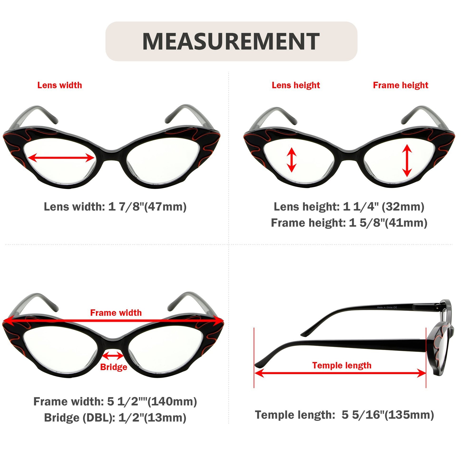 5 Pack Floral Pattern Design Reading Glasses for Women R2106 - 5 Pairs Mix +1.25