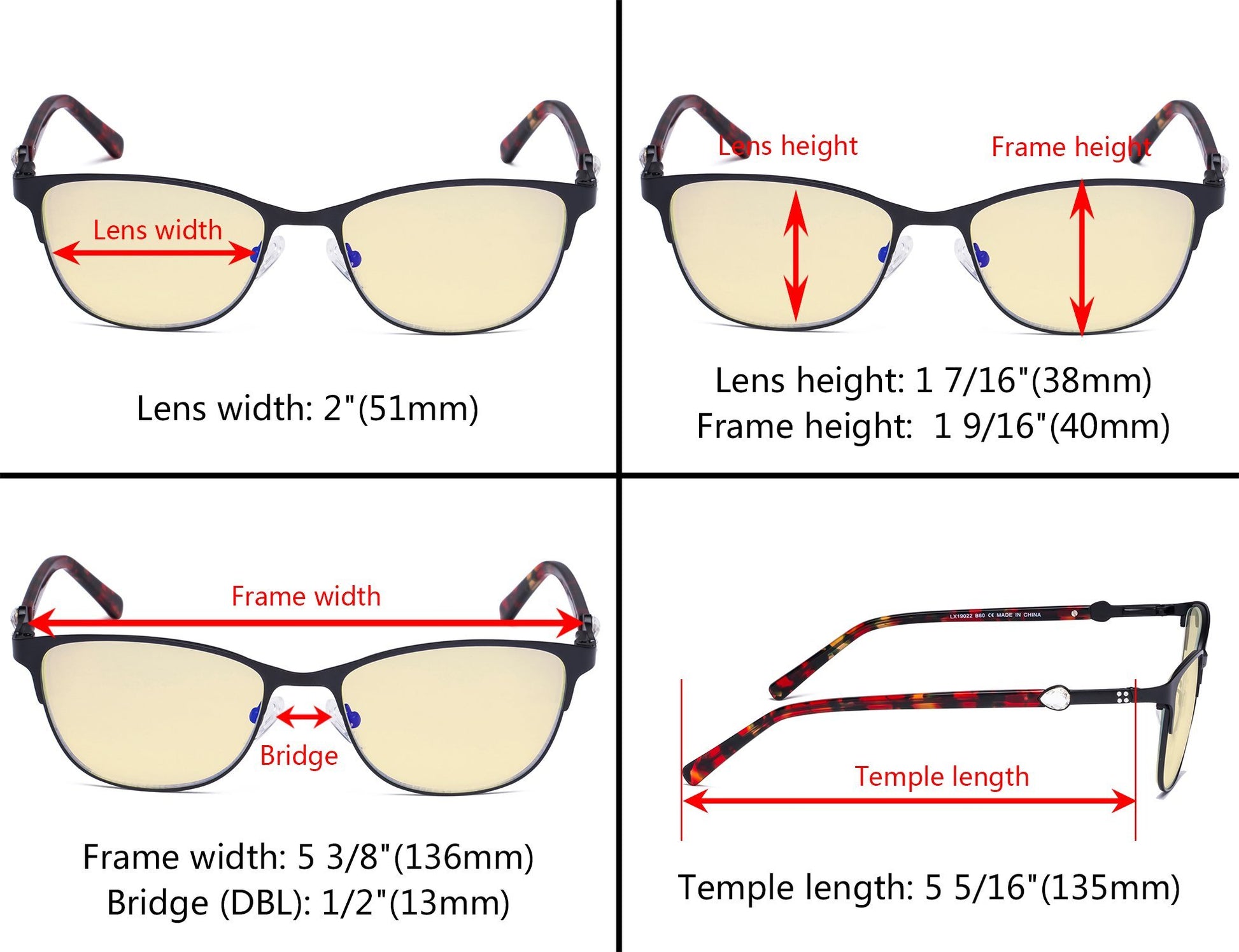 Blue Light Blocking Eyeglasses Dimension