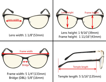 Blue Light Blocking Reading Glasses Dimension