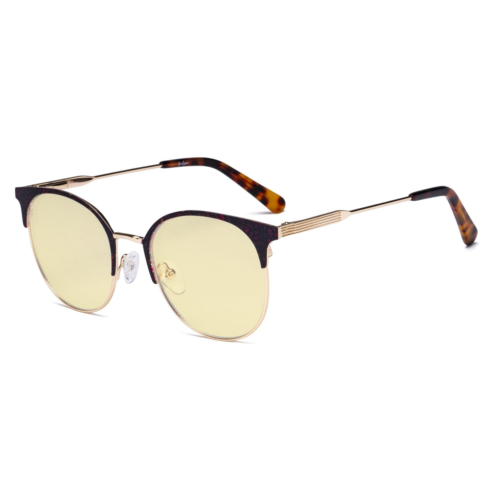 Blue Light Blocking Eyeglasses Gold/Tortoise LX19001-BB60